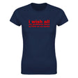 I WISH ALL MY PROBLEMS WERE AS LITTLE AS MY BOOBS - WOMEN'S TEE – Navy