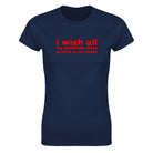I WISH ALL MY PROBLEMS WERE AS LITTLE AS MY BOOBS - WOMEN'S TEE – Navy