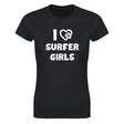 I LOVE SURFER GIRLS - WOMEN'S TEE – Black