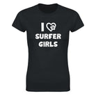 I LOVE SURFER GIRLS - WOMEN'S TEE – Black