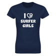 I LOVE SURFER GIRLS - WOMEN'S TEE – Navy