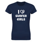 I LOVE SURFER GIRLS - WOMEN'S TEE – Navy