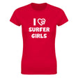 I LOVE SURFER GIRLS - WOMEN'S TEE – Red