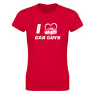 I LOVE CAR GUYS - WOMEN'S TEE – Red