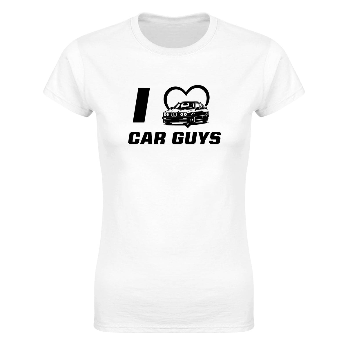 I LOVE CAR GUYS - WOMEN'S TEE – White