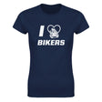I LOVE BIKERS - WOMEN'S TEE – Navy