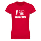 I LOVE BIKERS - WOMEN'S TEE – Red
