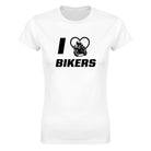 I LOVE BIKERS - WOMEN'S TEE – White