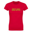 PRETTY GIRLS DRINK MATCHA - WOMEN'S TEE – Red