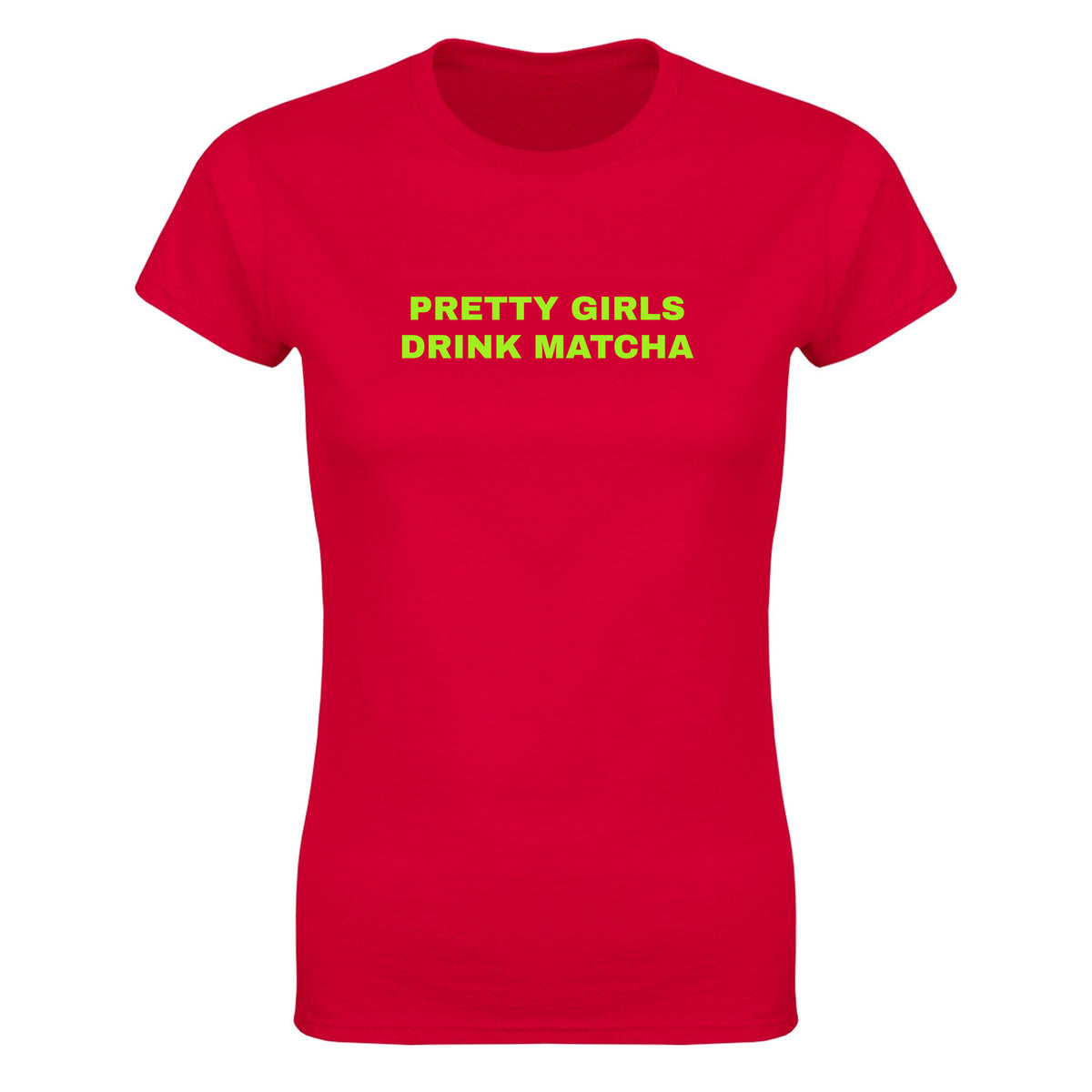 PRETTY GIRLS DRINK MATCHA - WOMEN'S TEE – Red