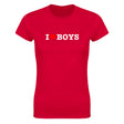 I LOVE BOYS - WOMEN'S TEE – Red