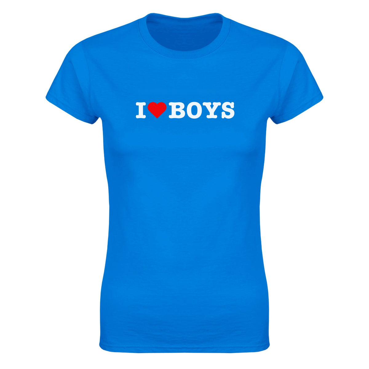 I LOVE BOYS - WOMEN'S TEE – Royal