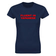 FLUENT IN YAPANESE - WOMEN'S TEE – Navy
