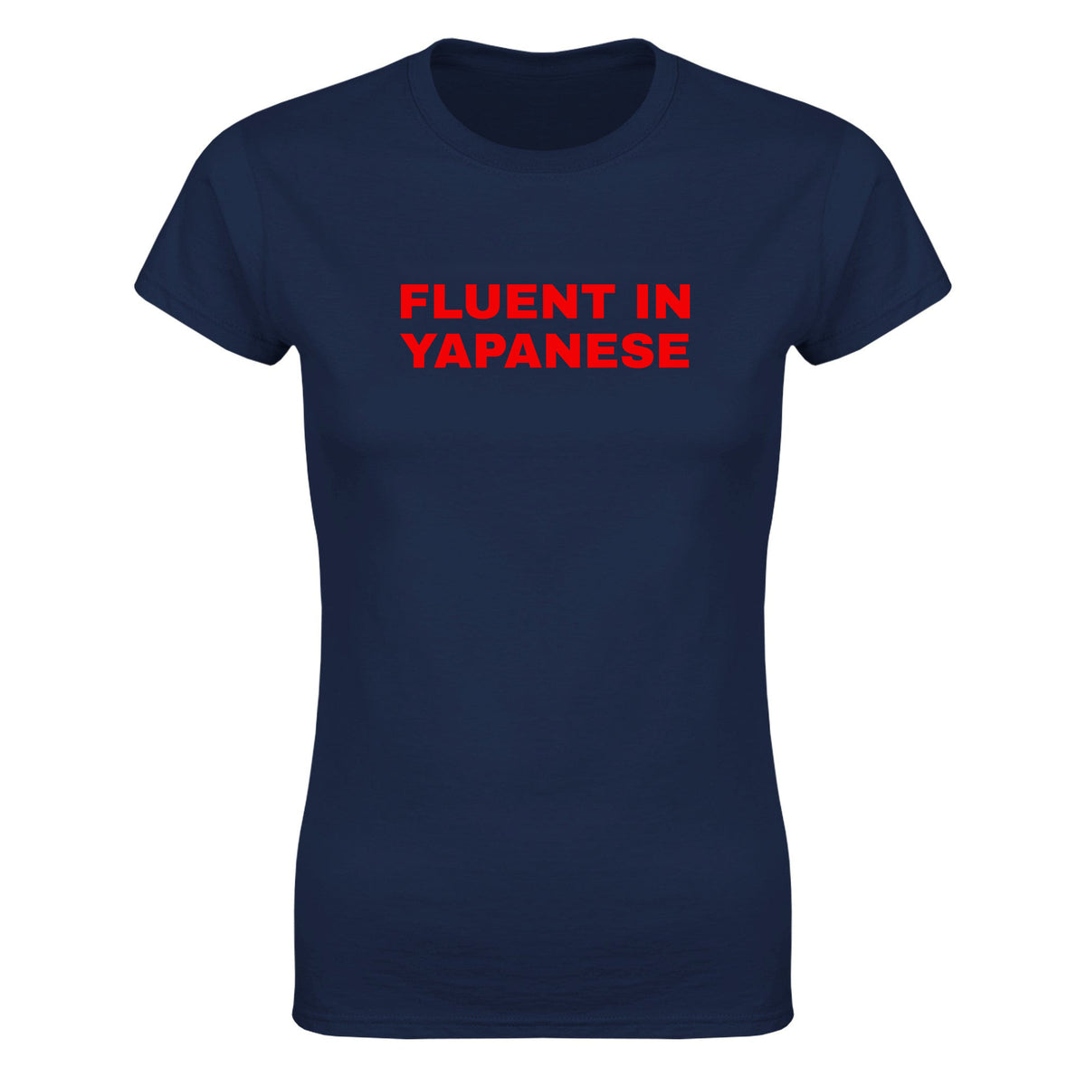 FLUENT IN YAPANESE - WOMEN'S TEE – Navy