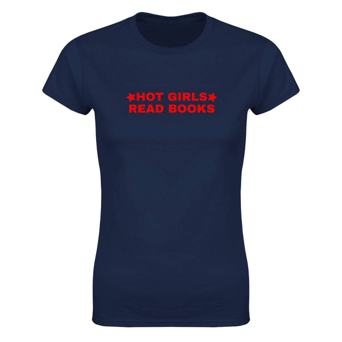 HOT GIRLS READ BOOKS - WOMEN'S TEE – Navy