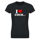 I LOVE COCK (TAILS) - WOMEN'S TEE – Black