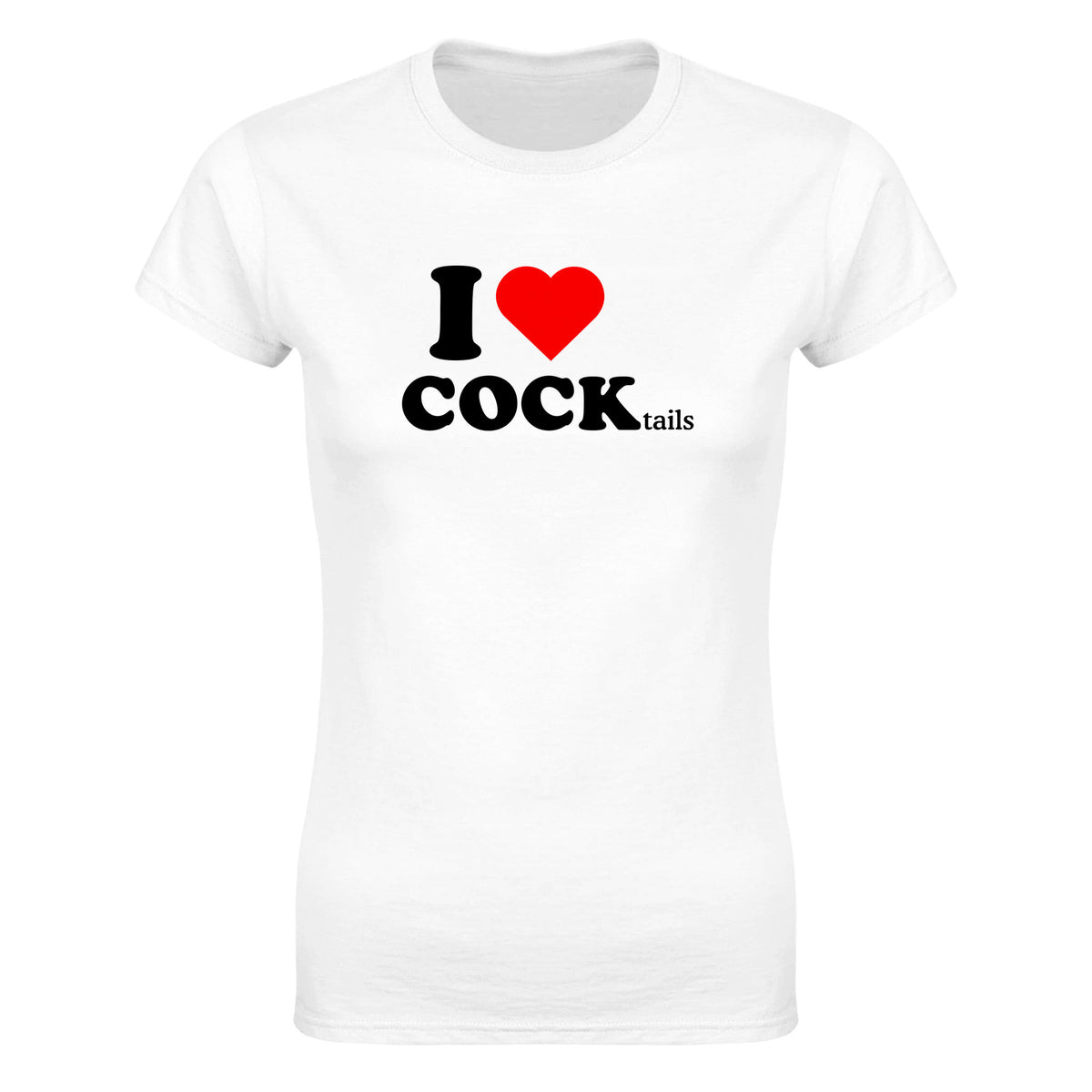 I LOVE COCK (TAILS) - WOMEN'S TEE – White