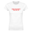 KNOW YOUR WORTH THEN ADD TAX - WOMEN'S TEE – White