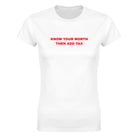 KNOW YOUR WORTH THEN ADD TAX - WOMEN'S TEE – White