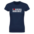 I LOVE BEING SHORT - WOMEN'S TEE – Navy