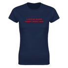 I LOVE MY BOOBS EXCEPT WHEN I RUN - WOMEN'S TEE – Navy