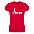 I LOVE BOOBS - WOMEN'S TEE – Red