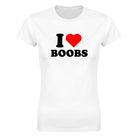 I LOVE BOOBS - WOMEN'S TEE – White