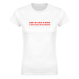 LIFE IS LIKE A DICK IT GETS HARD FOR NO REASON - WOMEN'S TEE – White
