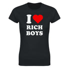 I LOVE RICH BOYS - WOMEN'S TEE – Black