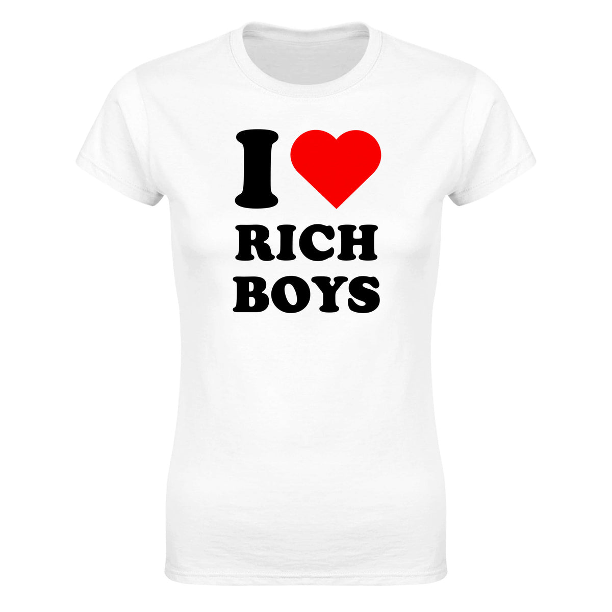 I LOVE RICH BOYS - WOMEN'S TEE – White