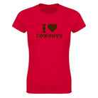I LOVE COWBOYS - WOMEN'S TEE – Red