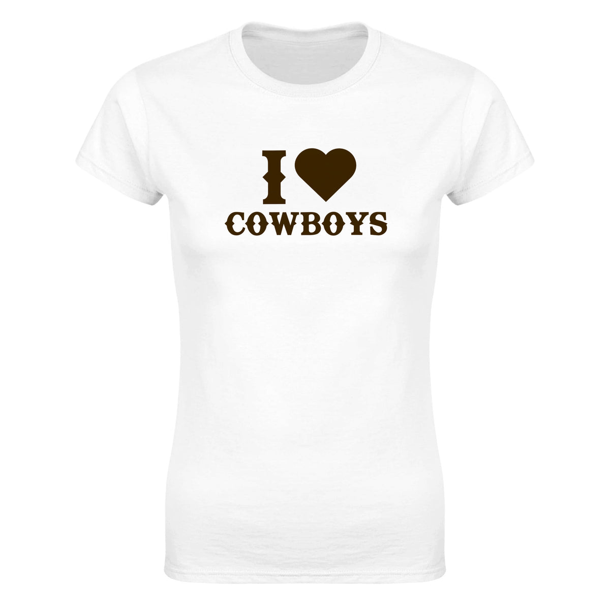 I LOVE COWBOYS - WOMEN'S TEE – White