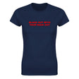 BLACK OUT WITH YOUR RACK OUT - WOMEN'S TEE – Navy
