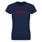 I MAY BE A HANDFUL BUT SO ARE MY TITS - WOMEN'S TEE – Navy