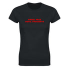 ANGEL FACE DEVIL THOUGHTS - WOMEN'S TEE – Black