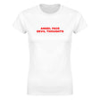 ANGEL FACE DEVIL THOUGHTS - WOMEN'S TEE – White