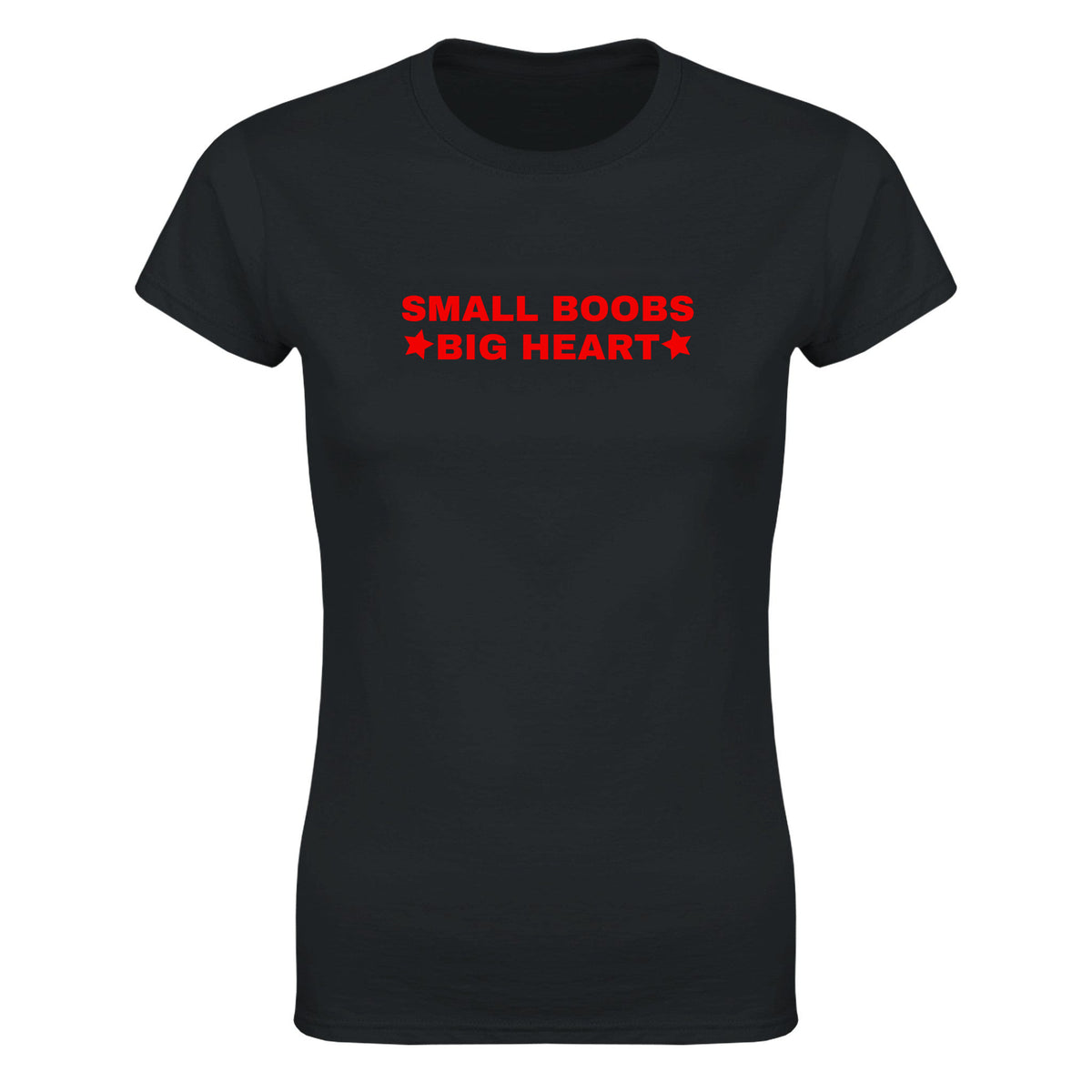 SMALL BOOBS BIG HEART - WOMEN'S TEE – Black
