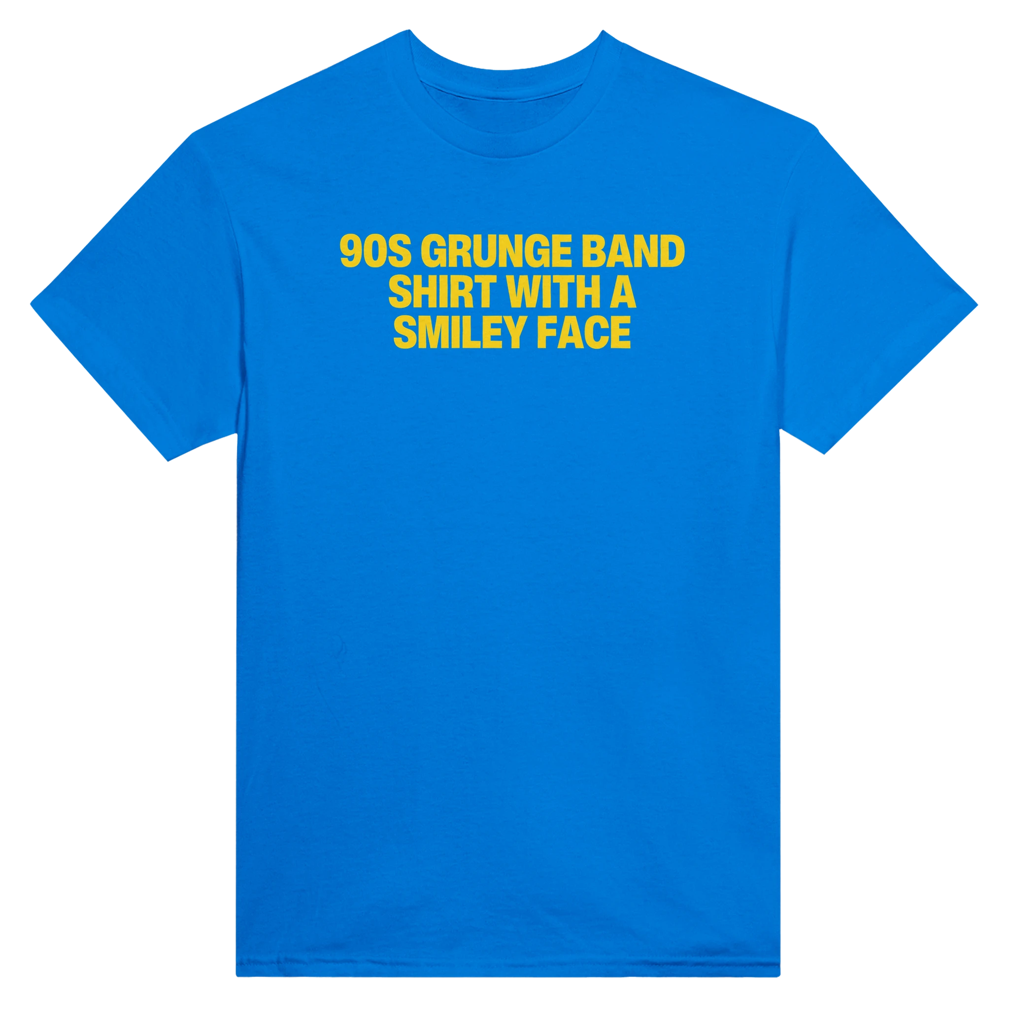 90S GRUNGE BAND SHIRT WITH A SMILEY FACE - TEE – Royal