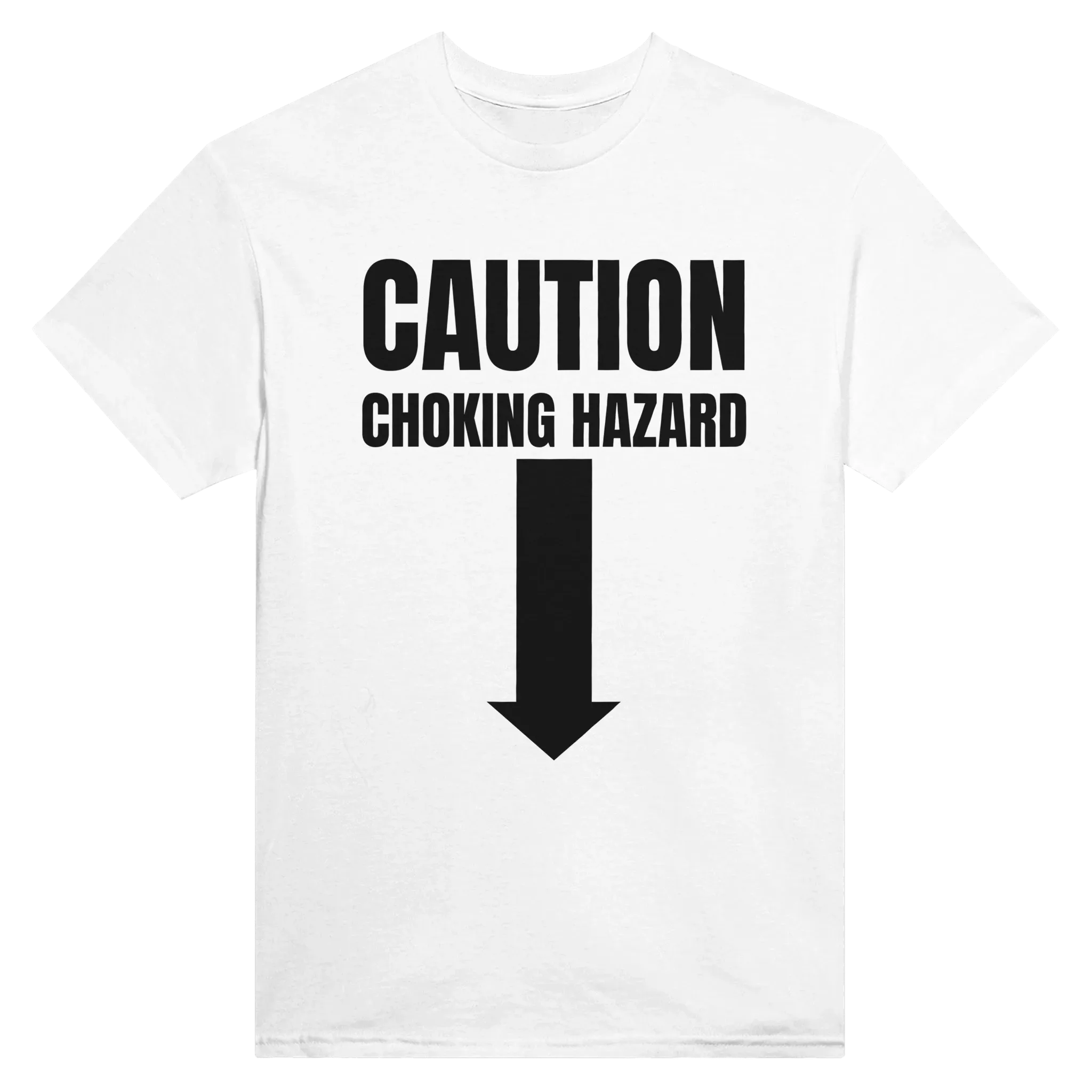 CAUTION CHOKING HAZARD - TEE – White