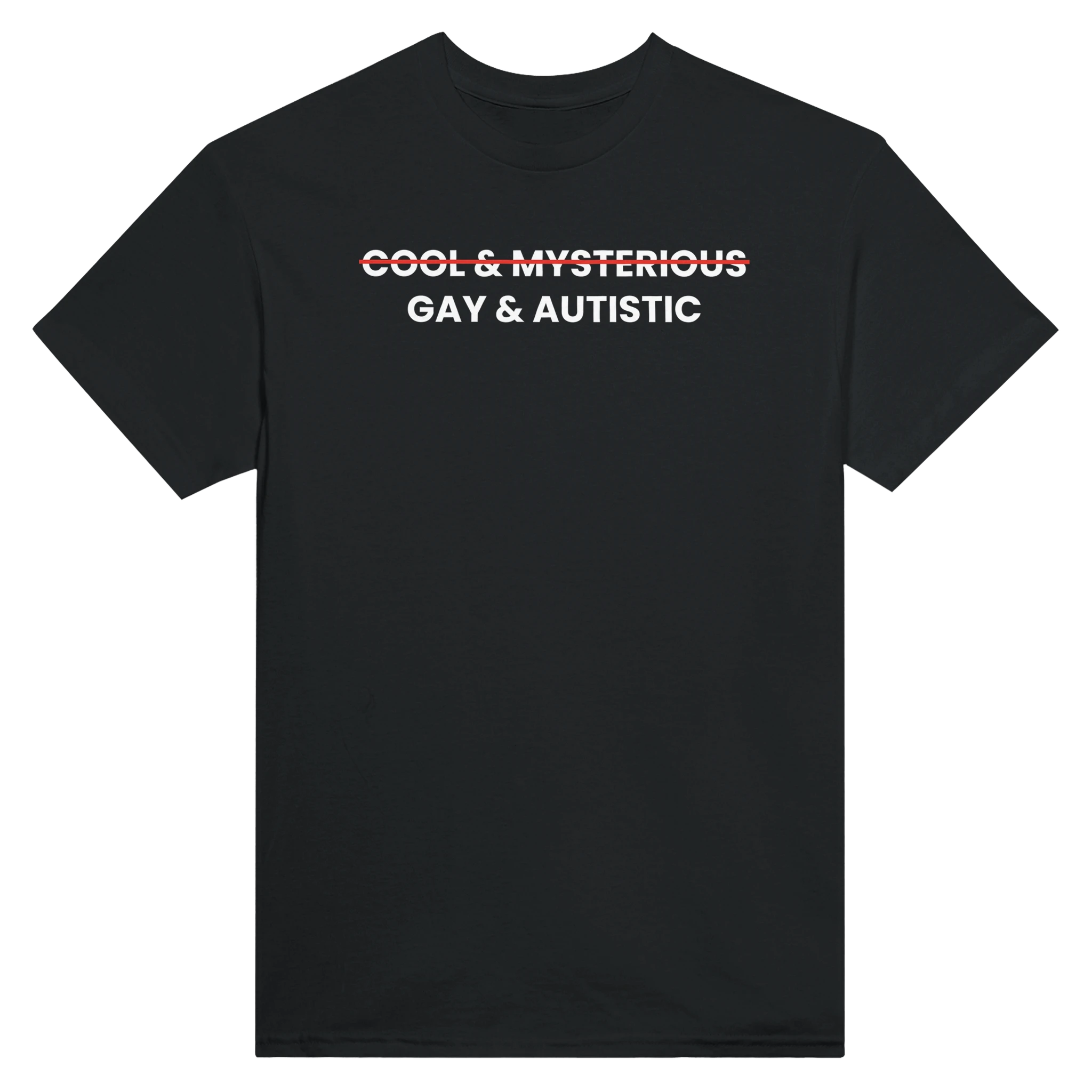 (COOL & MYSTERIOUS) GAY & AUTISTIC - TEE – Black