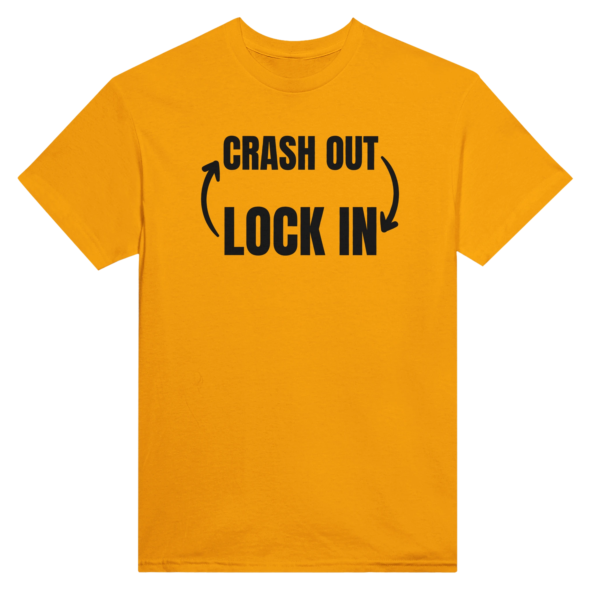 CRASH OUT -> LOCK IN - TEE – Gold