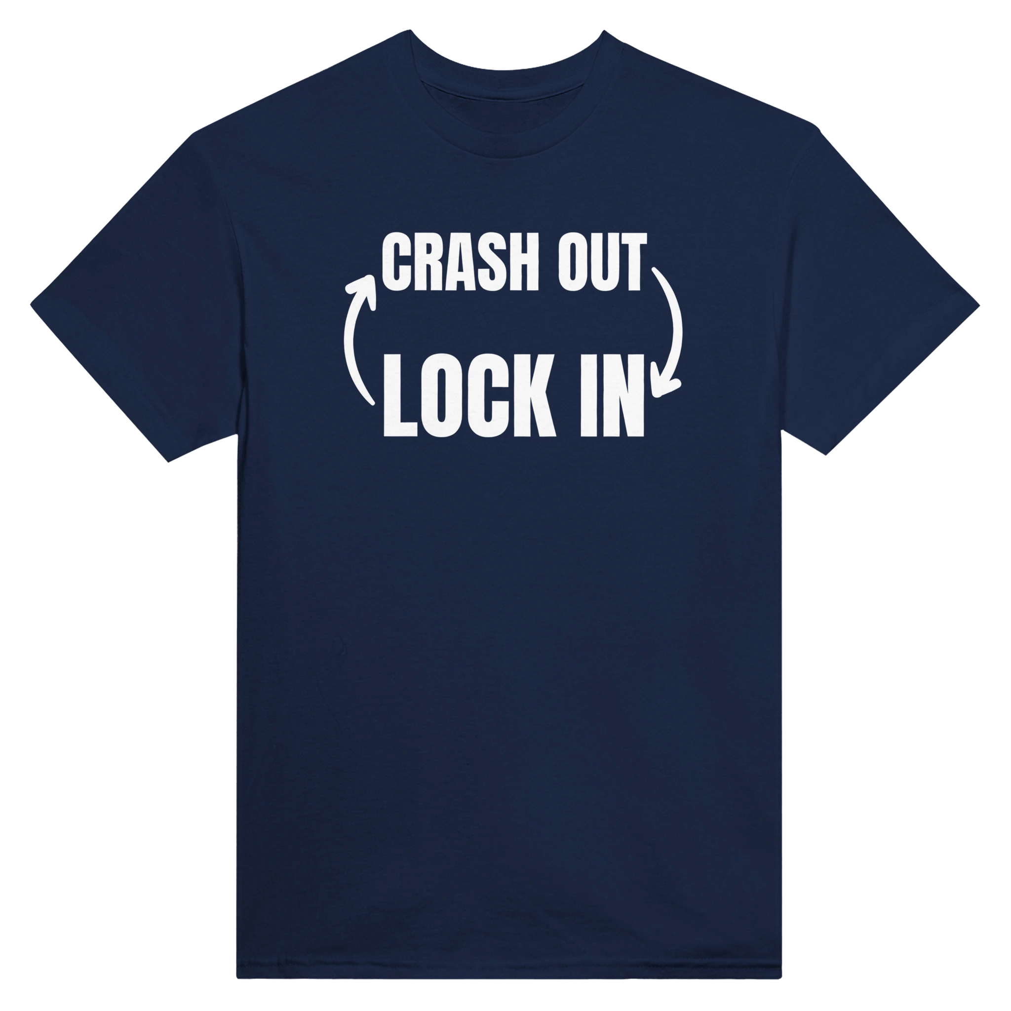 CRASH OUT -> LOCK IN - TEE – Navy