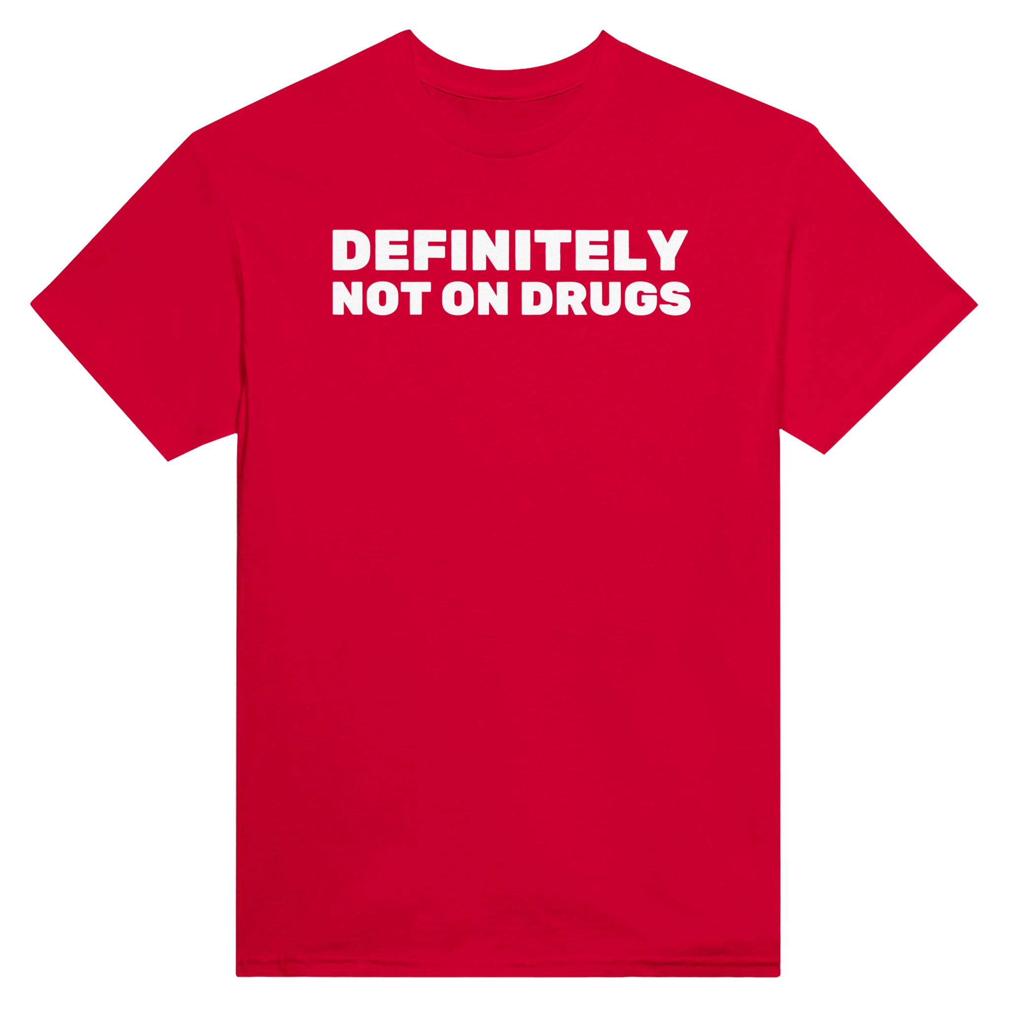 DEFINITELY NOT ON DRUGS - TEE – Red