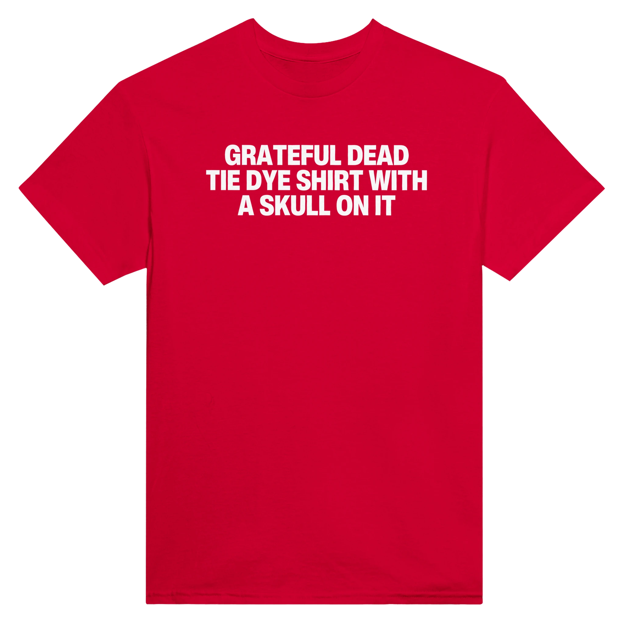 GRATEFUL DEAD TIE DYE SHIRT WITH A SKULL ON IT - TEE – Red