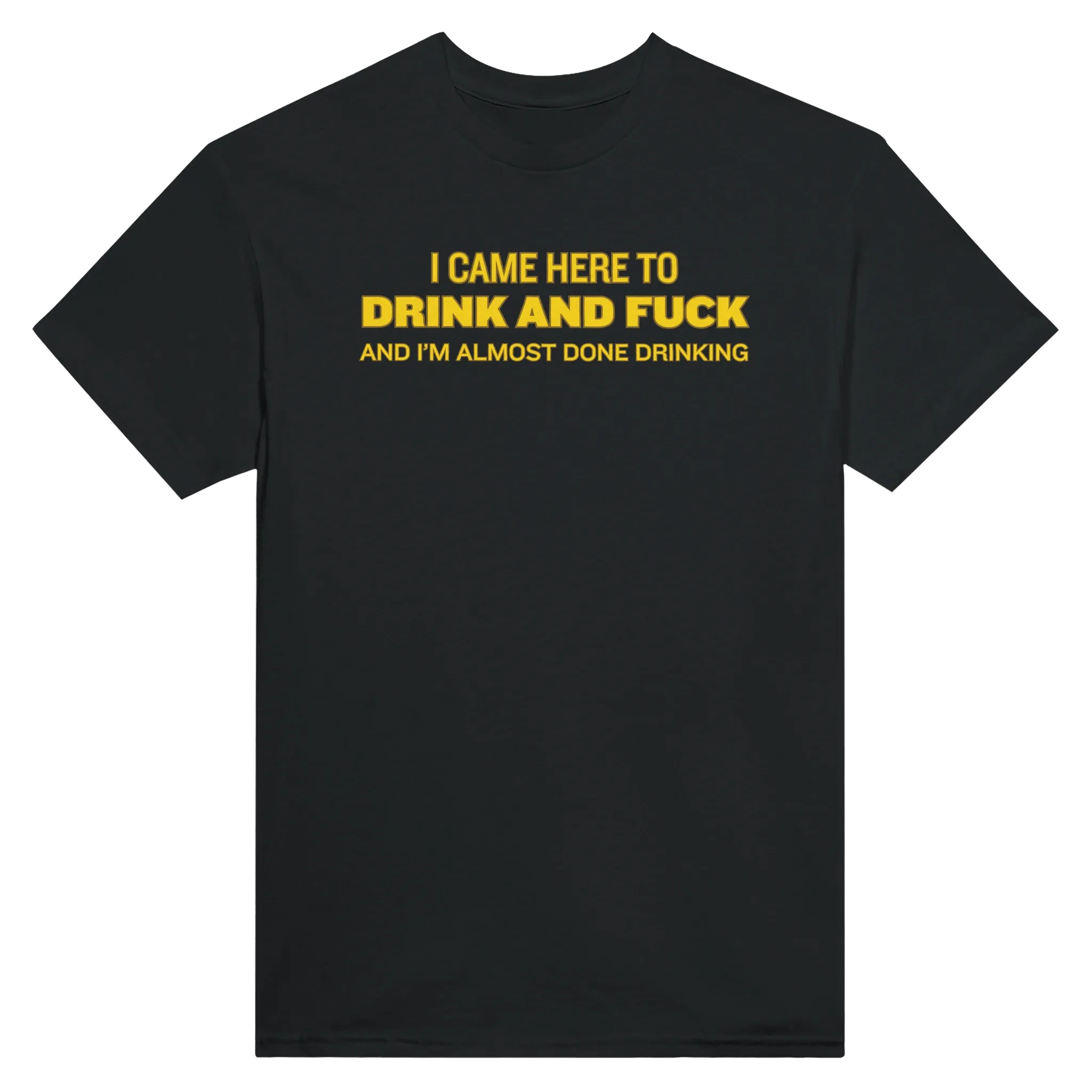 I CAME HERE TO DRINK AND FUCK AND I'M ALMOST DONE DRINKING - TEE – Black