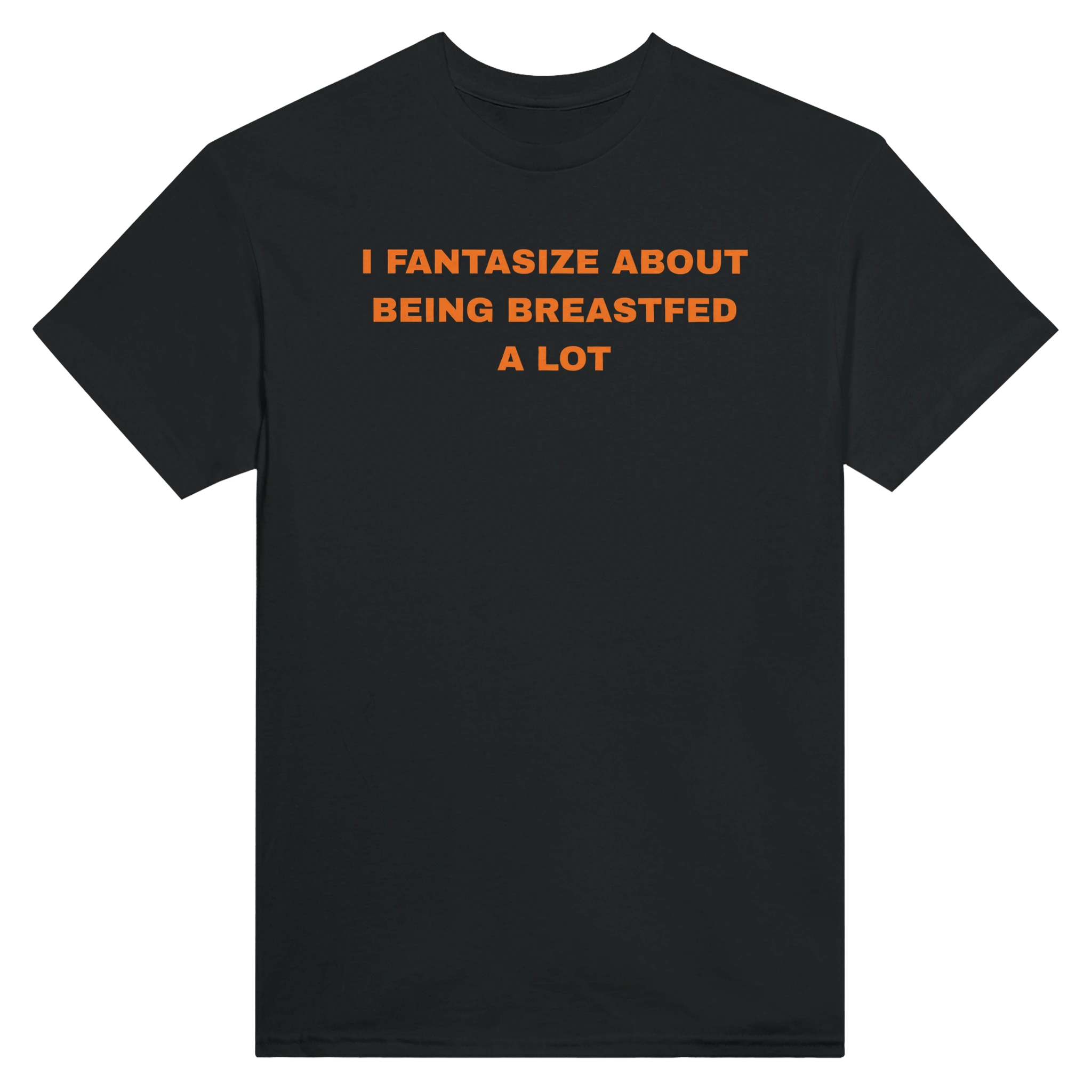 I FANTASIZE ABOUT BEING BREASTFED A LOT - TEE – Black