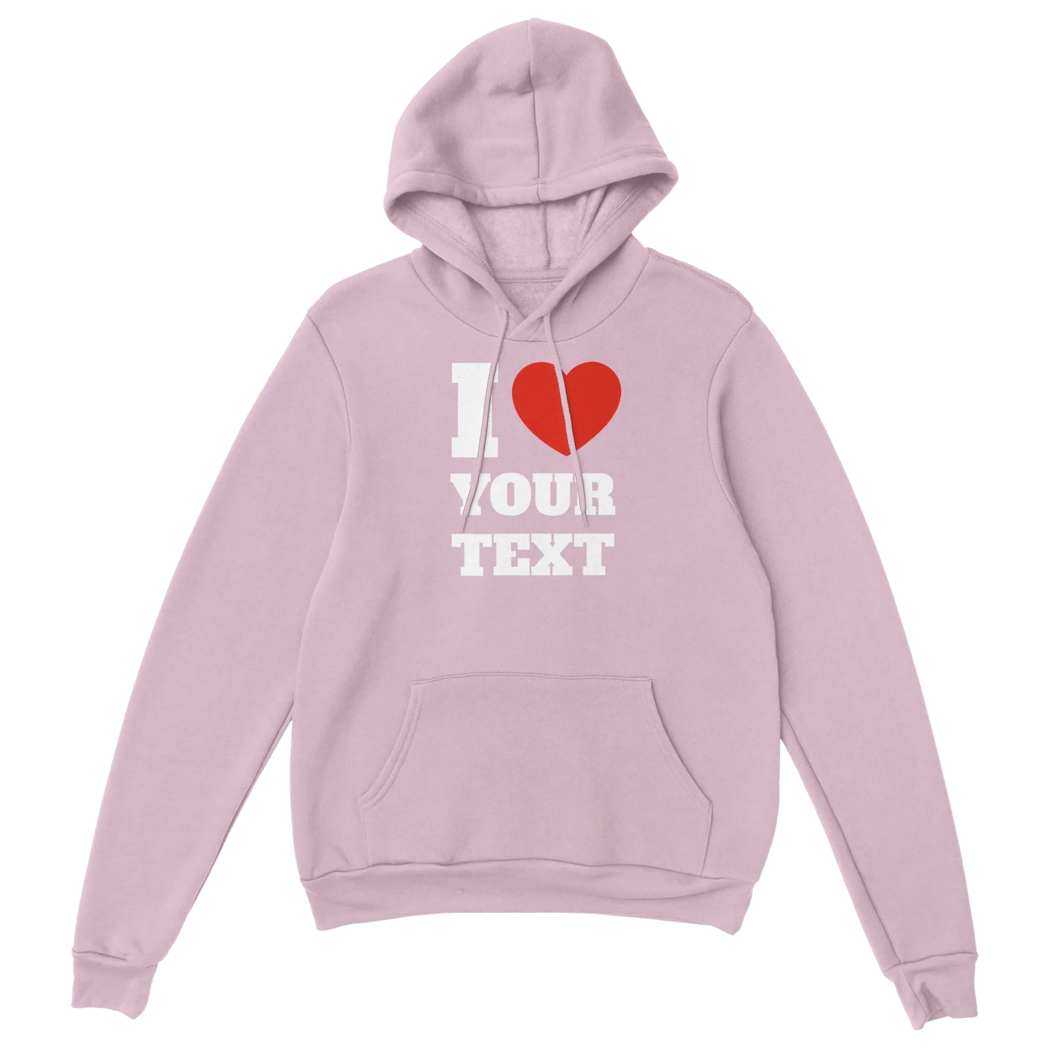 I Love "Your Text" Custom Hoodie – S