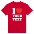 I Love "Your Text" Custom Tee – Red