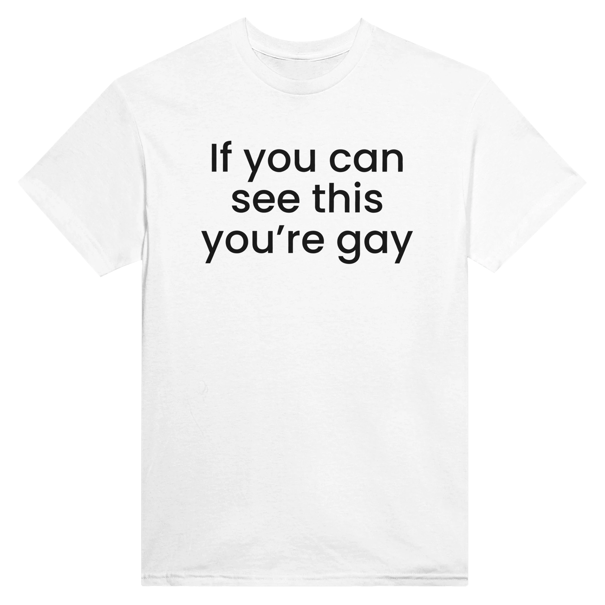 IF YOU CAN SEE THIS YOU'RE GAY - TEE – White