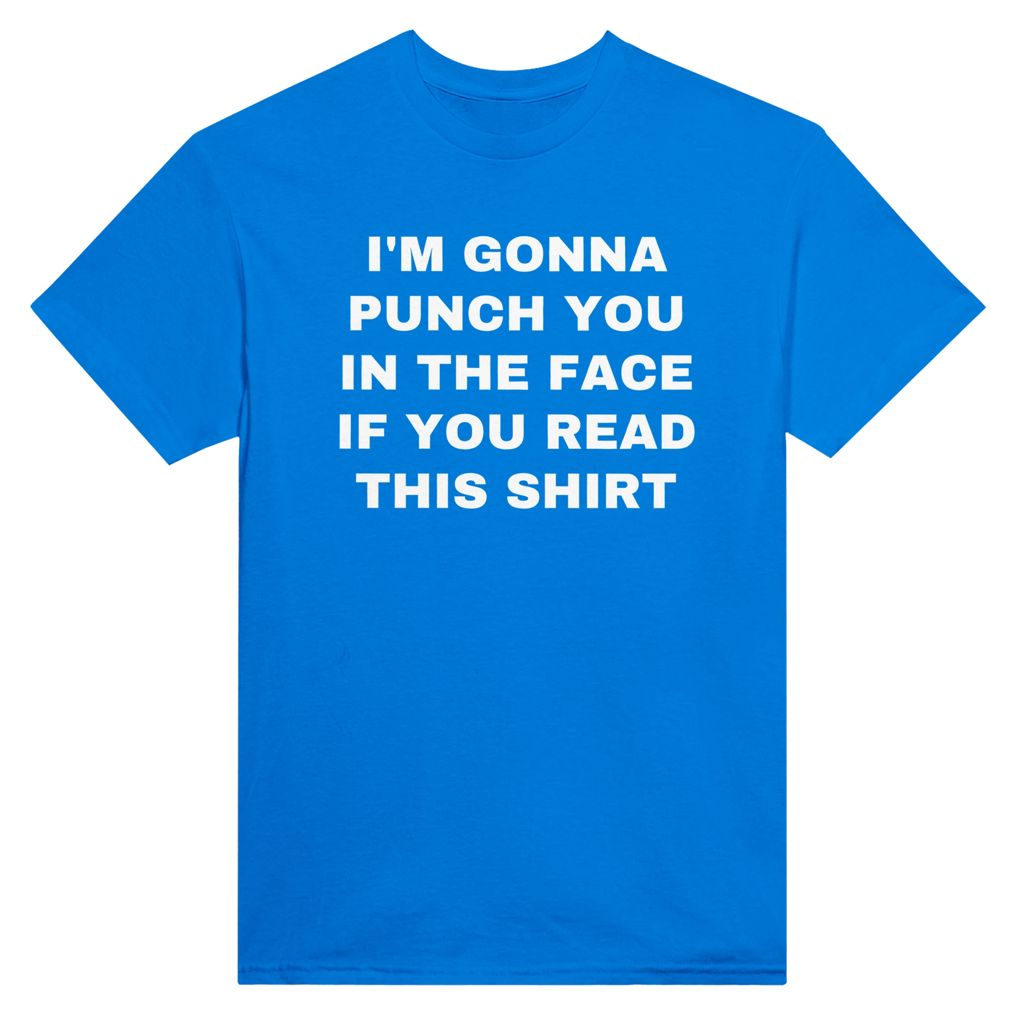 I'M GONNA PUNCH YOU IN THE FACE IF YOU READ THIS SHIRT - TEE – Royal